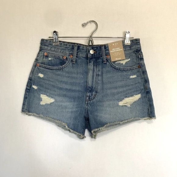 Madewell Relaxed Denim Jean Shorts Size 27 - Picture 1 of 4